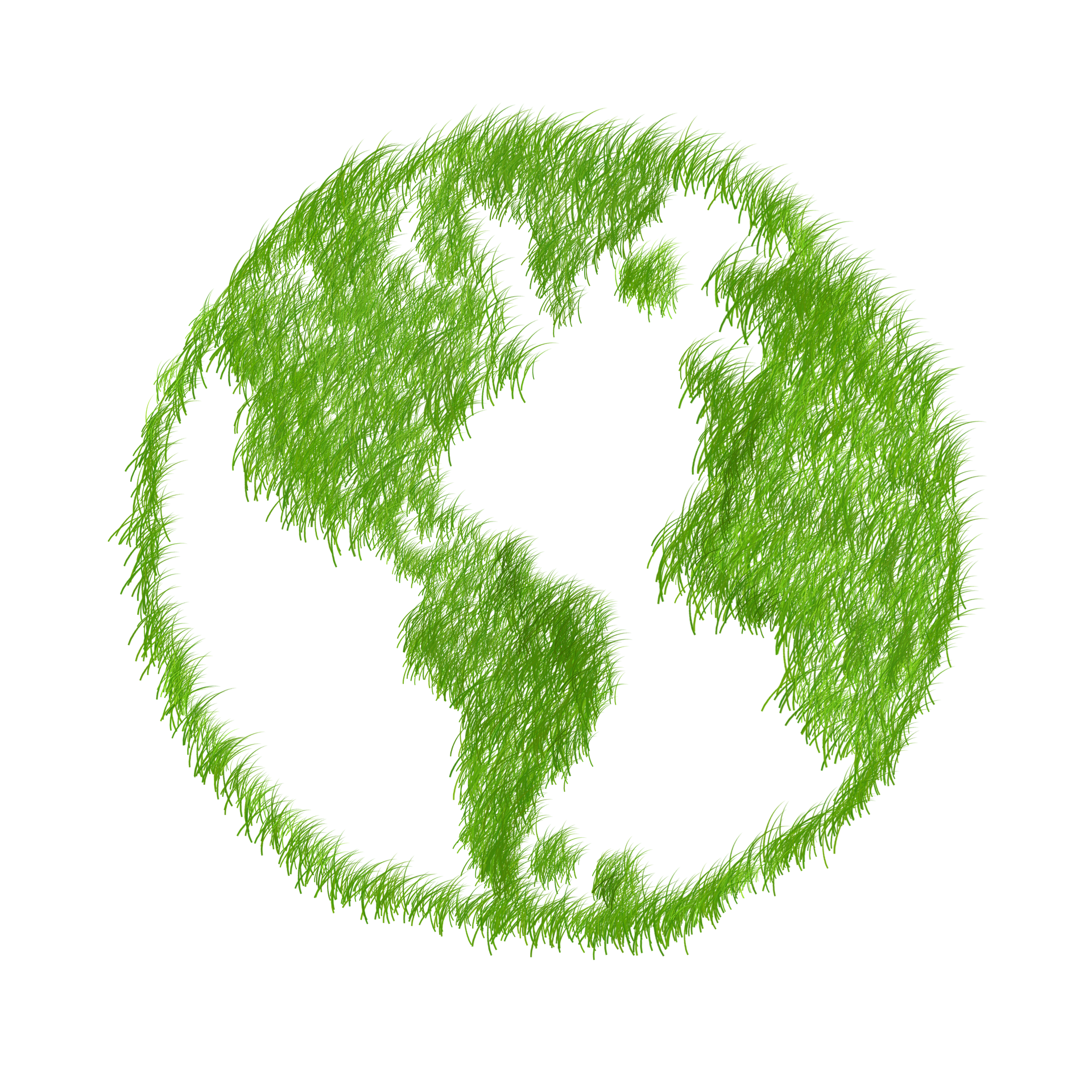 Earth day planet green icons grassy recycle eco
