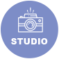 An icon of a camera appears above text that reads "Studio"