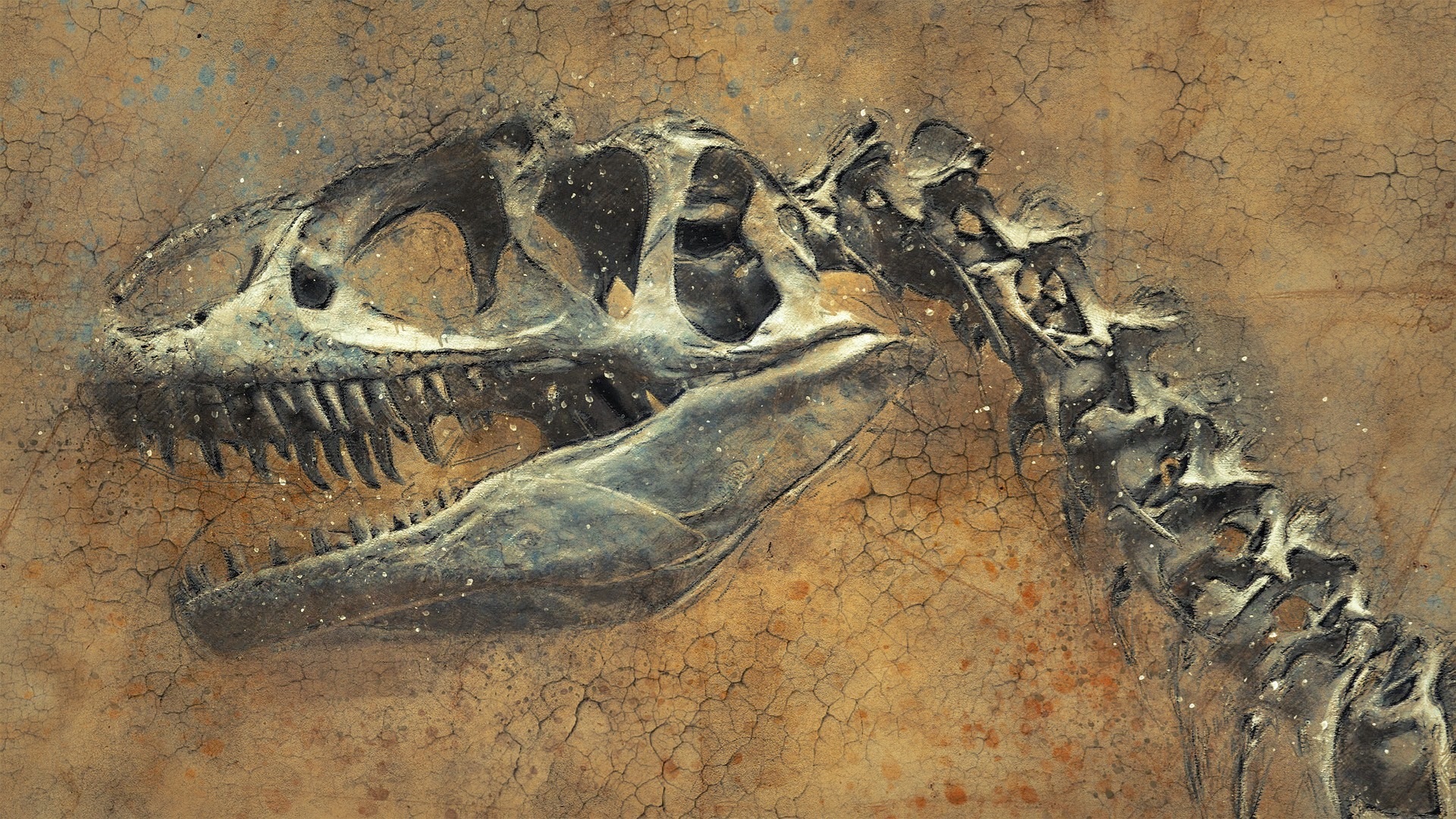 Archaeology dinosaurs prehistoric realistic fossil bones