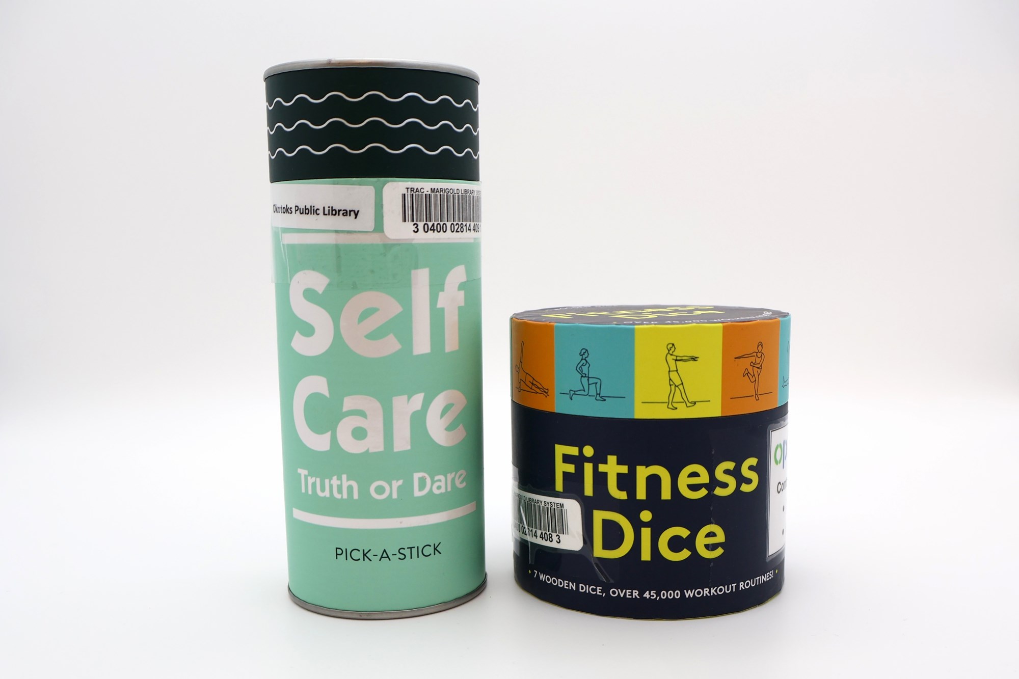 Photo of Self-care Truth or Dare game and Fitness Dice game.