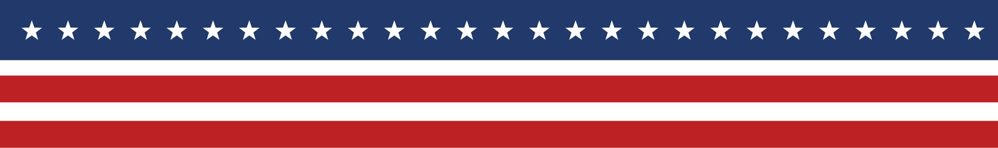 Background - Patriotic american flag stripes stars top borders - red white blue