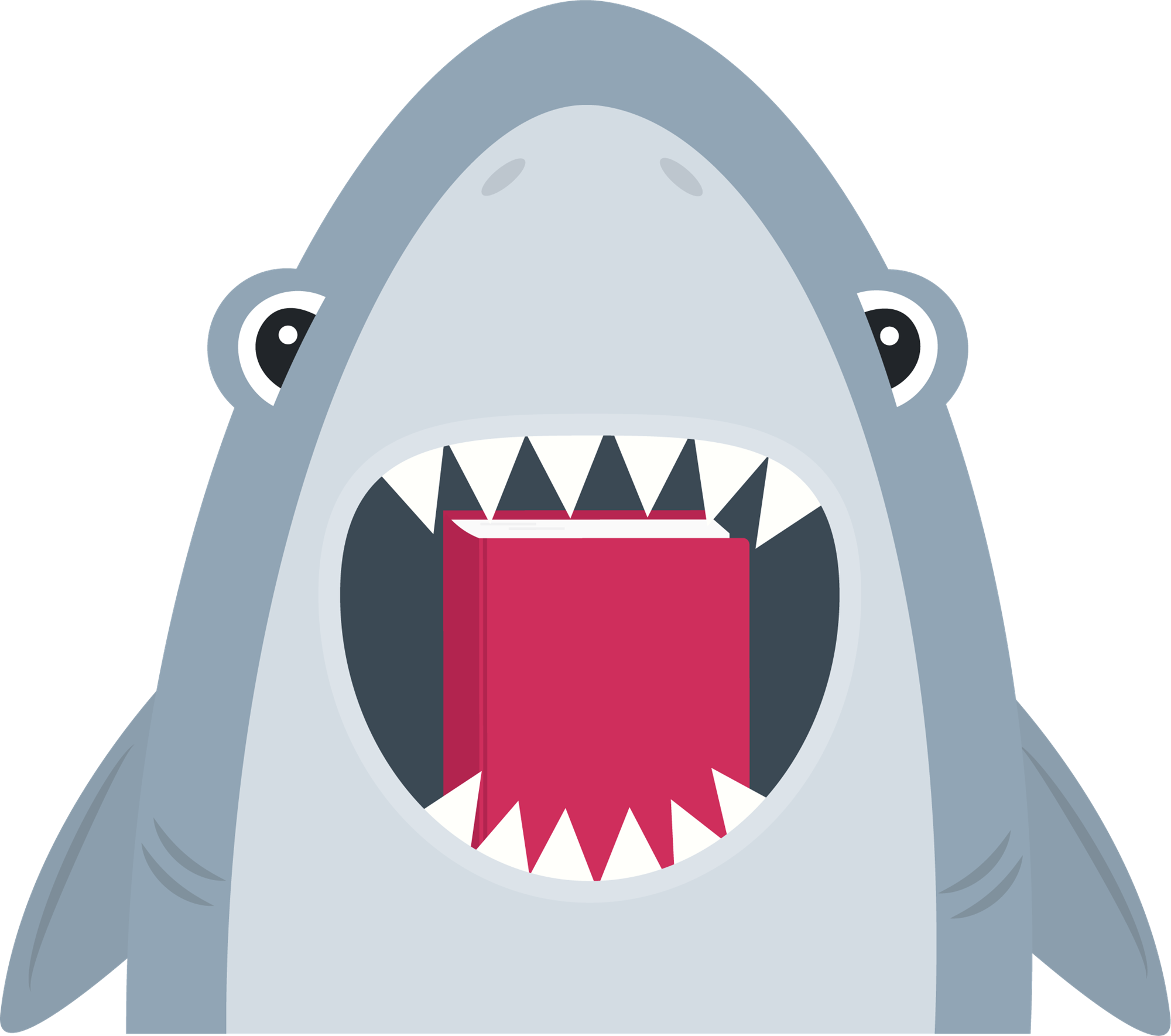 Icons - Shark with Book in Mouth