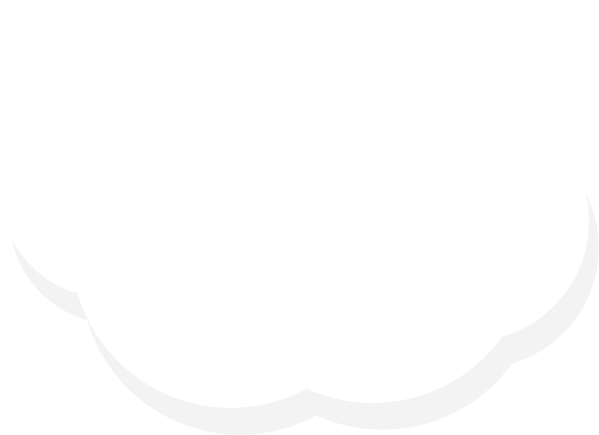 Icons - Simple Cloud Shapes B - White