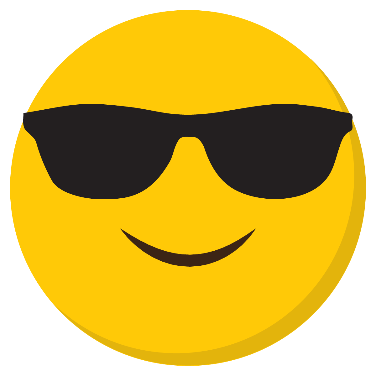Icons - Emoji Face - Happy Smile Smiling - cool sunglasses