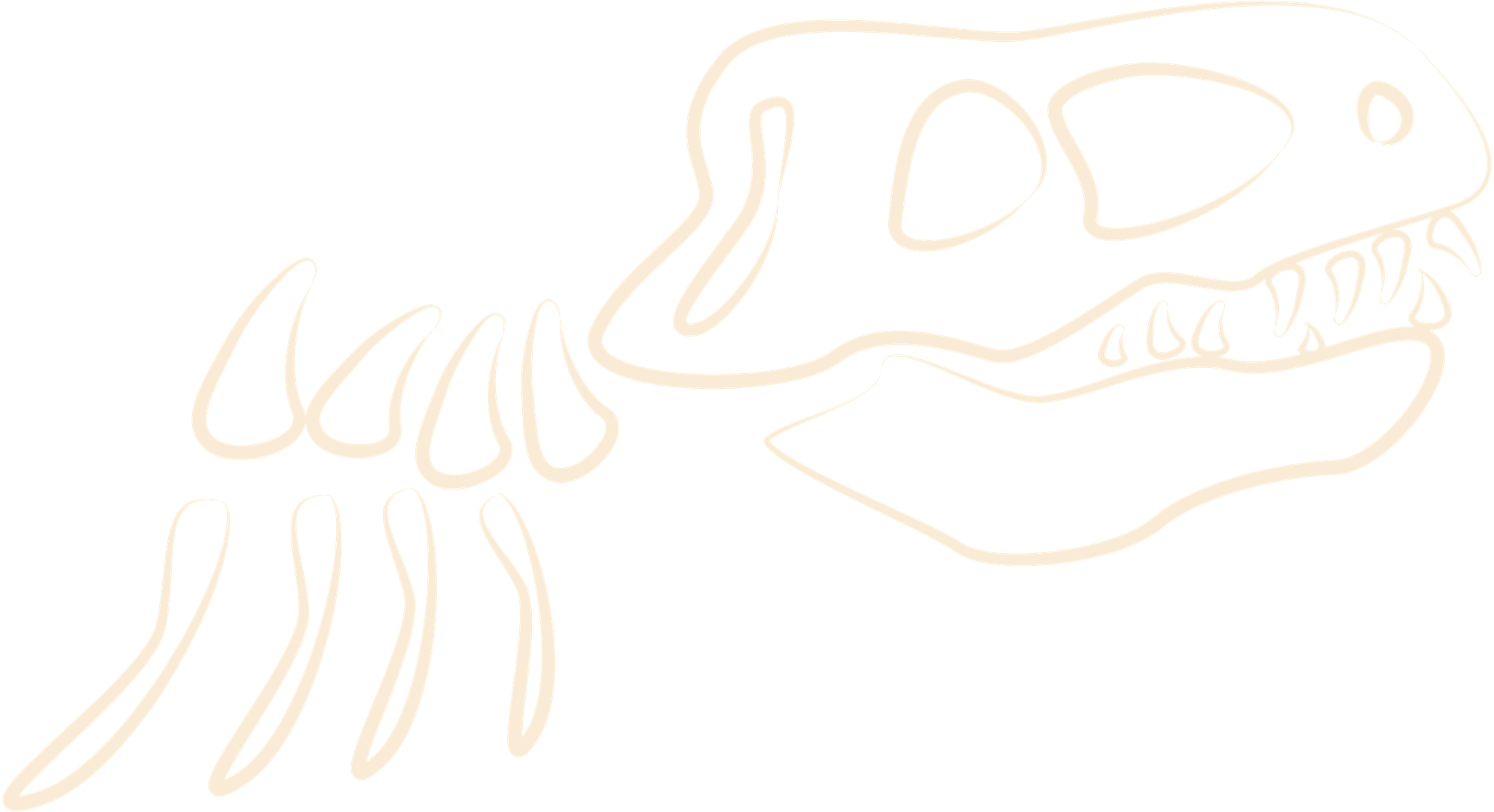 Icons - Dinosaur Skeleton - Tan