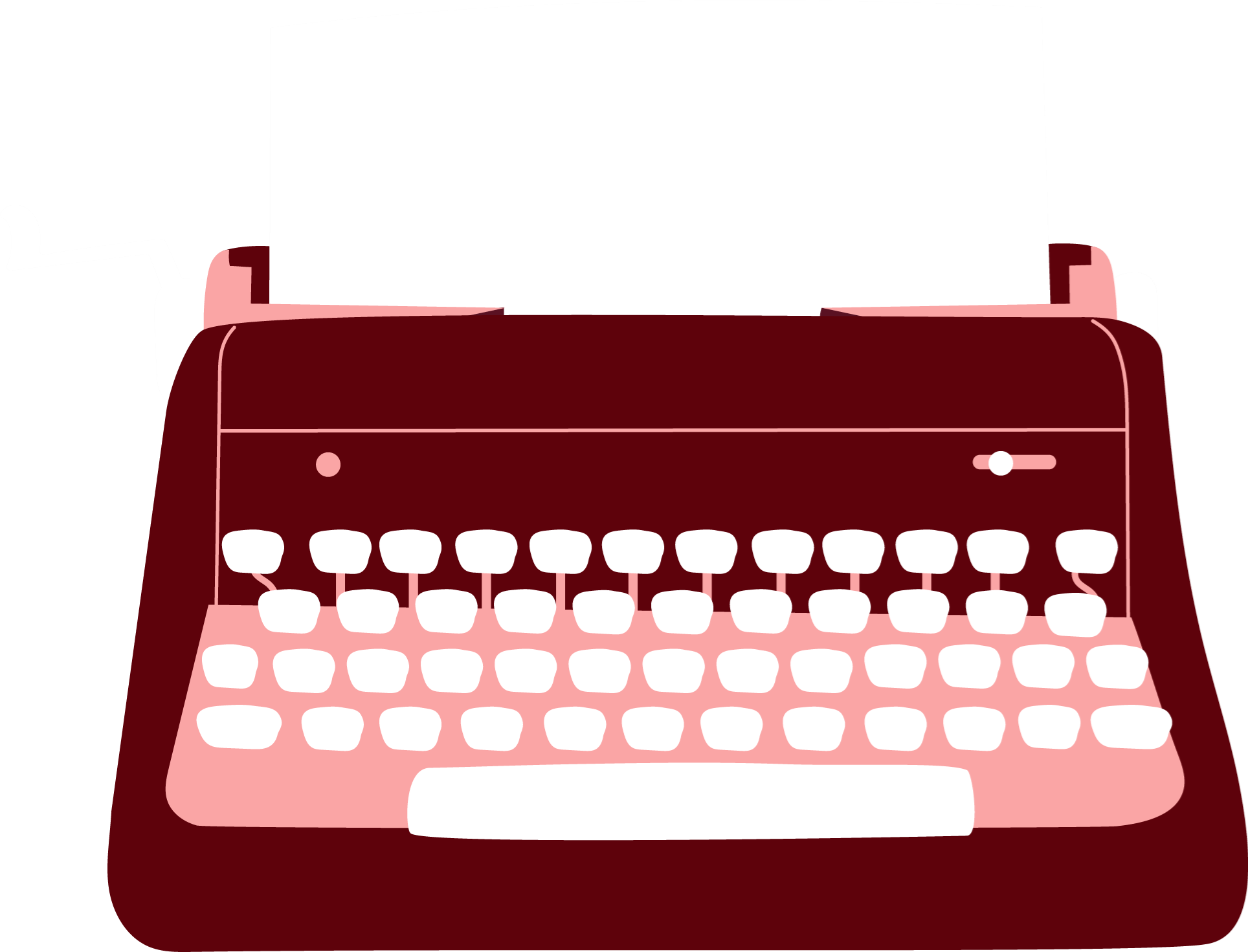 Icons - Typewriter - Maroon