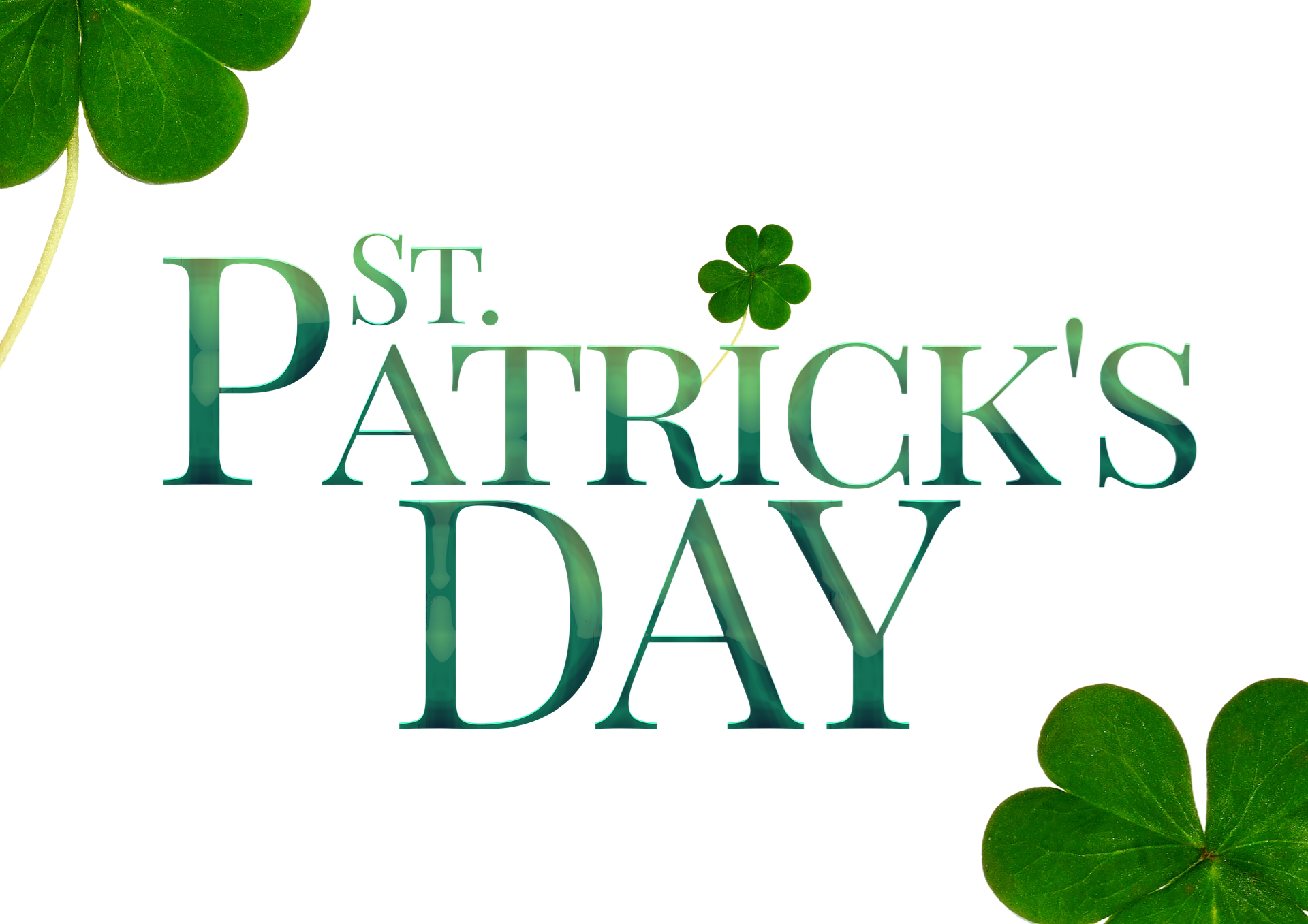 Happy st. patrick's st patricks day text words shamrocks clovers