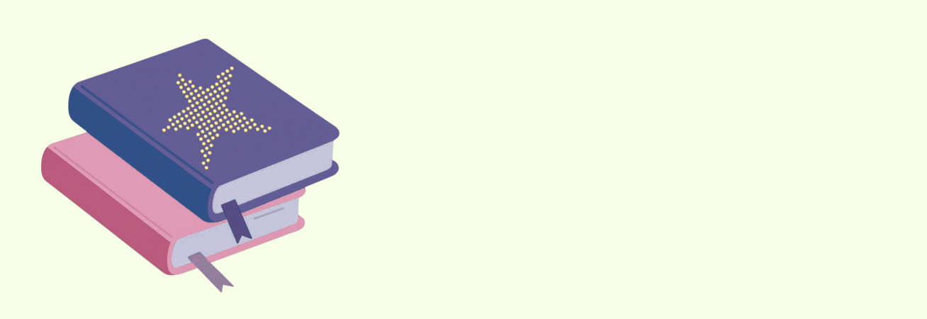 bedazzled 2 books with a star