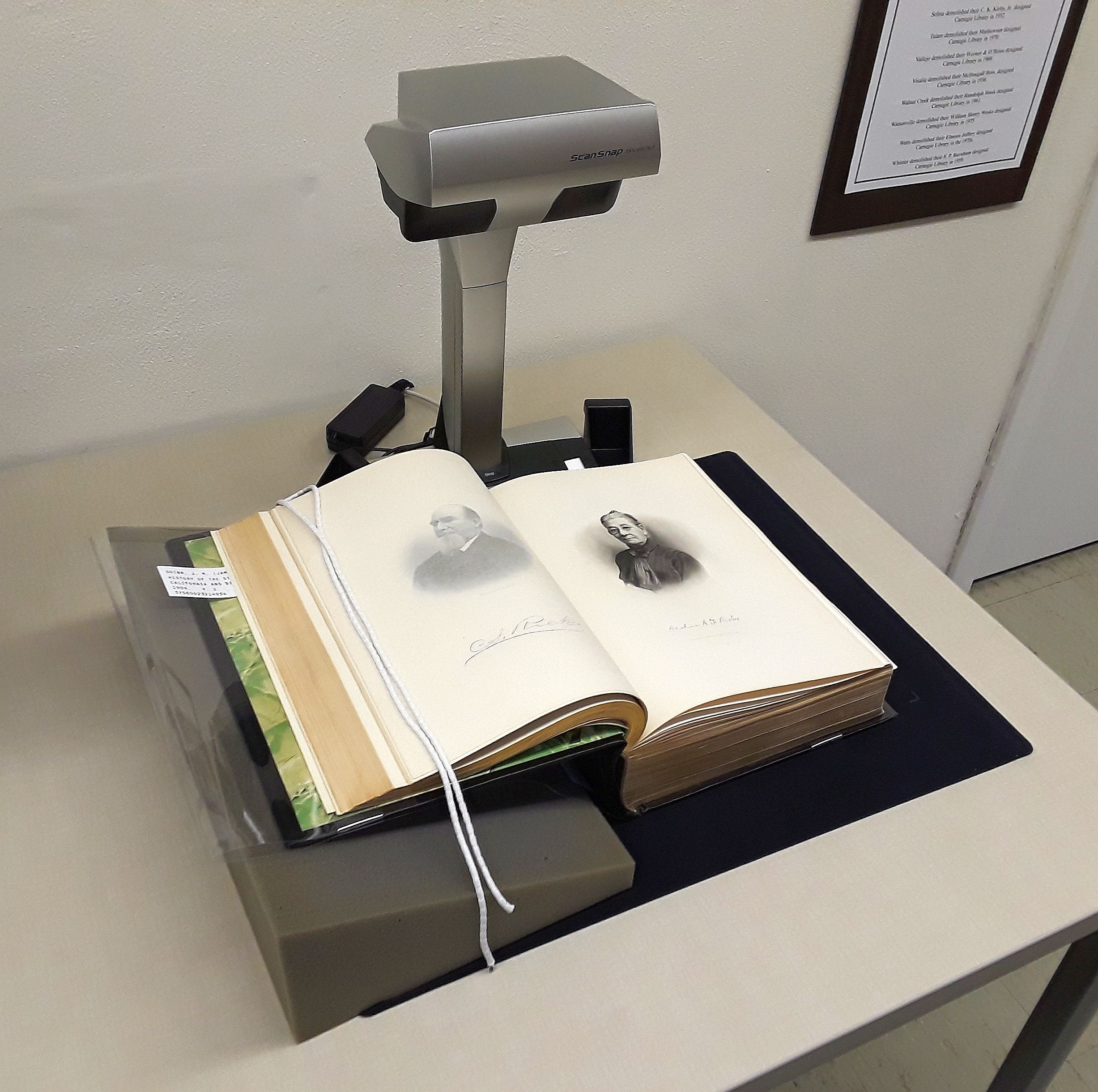 New overhead scanner at the H&amp;G Library