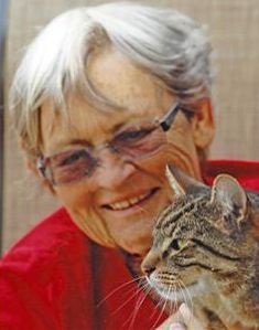 County Clerk-Recorder Eeve Lewis with cat