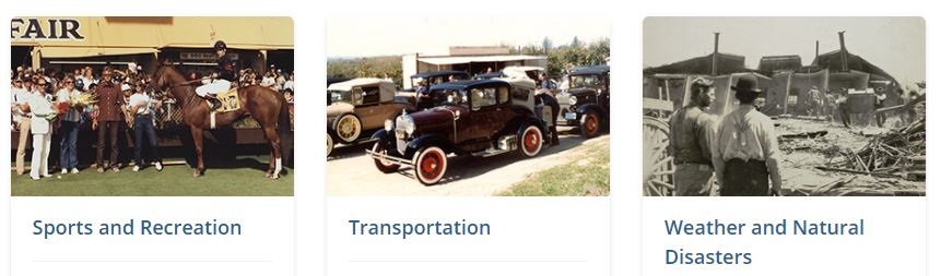 Digital Collections themes: Sport and Recreation, Transportation, Weather