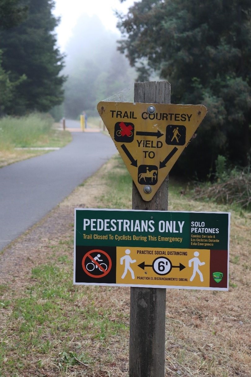 Submission to Sonoma Responds: Sign that Joe Rodota trail is open to pedestrians