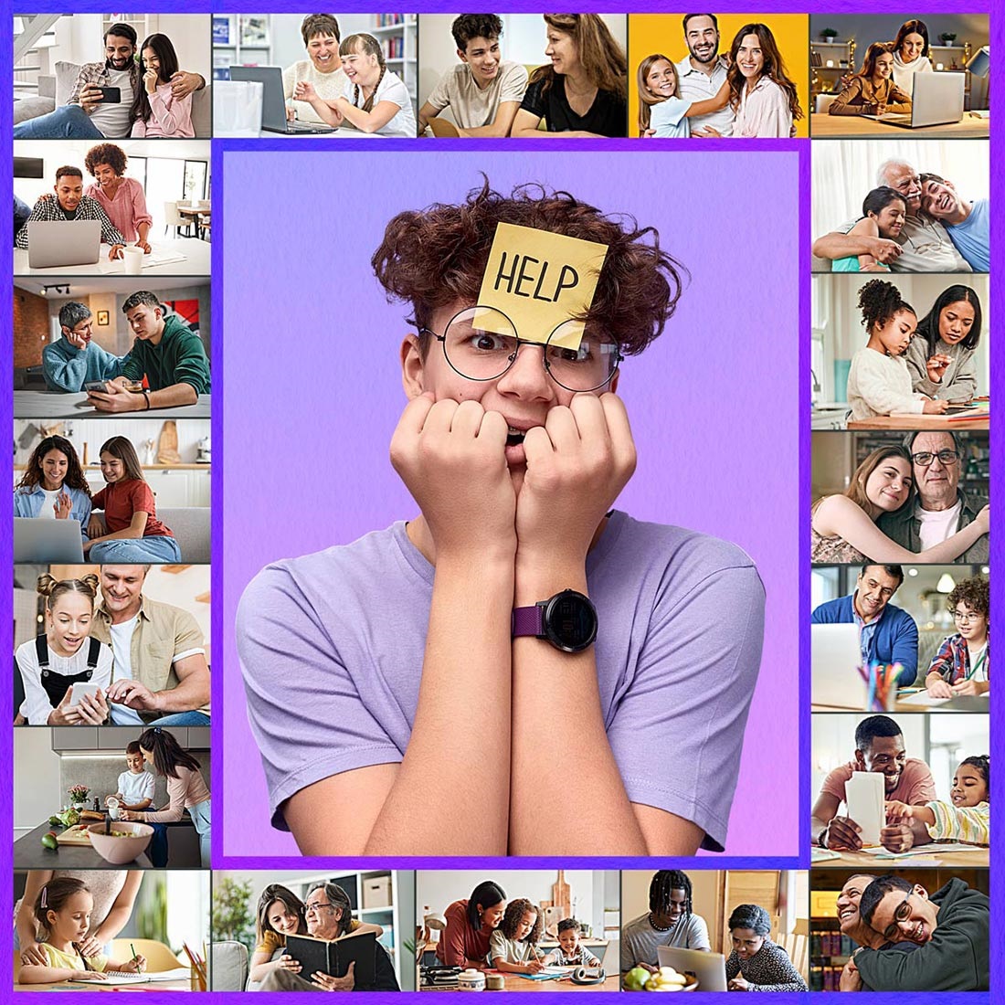 Parents and grandparents helping kids of all ages to learn.