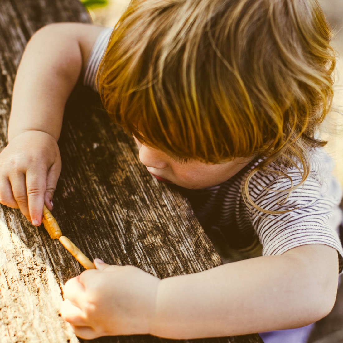 A little boy enjoying nature during our Naturebrary Storytime.