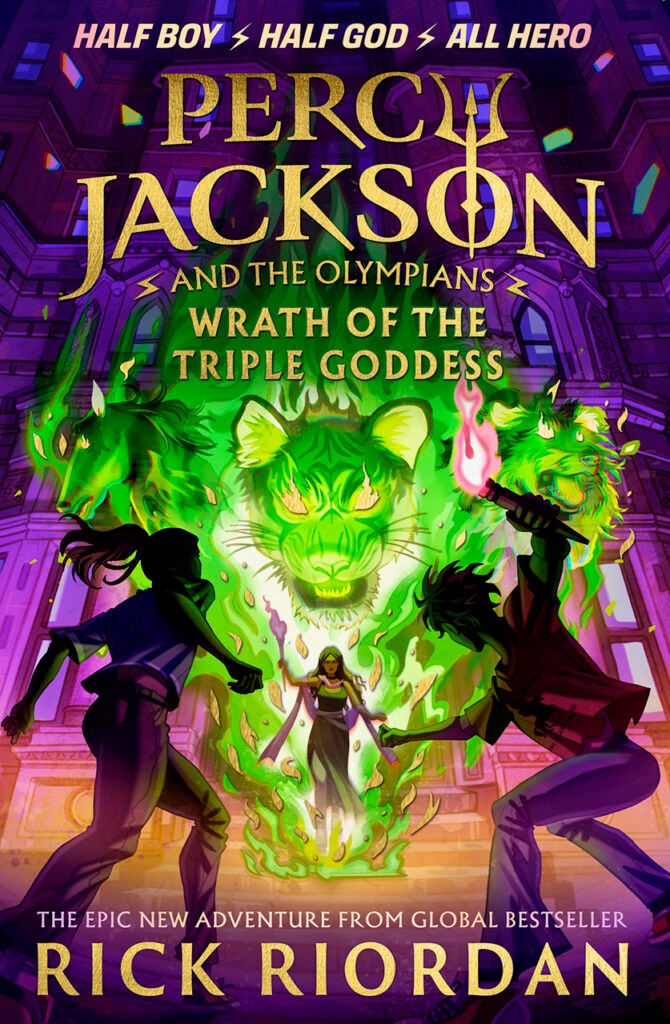 Picture of newest book releast by Rick Riordan, "Wrath of the Triple Goddess."