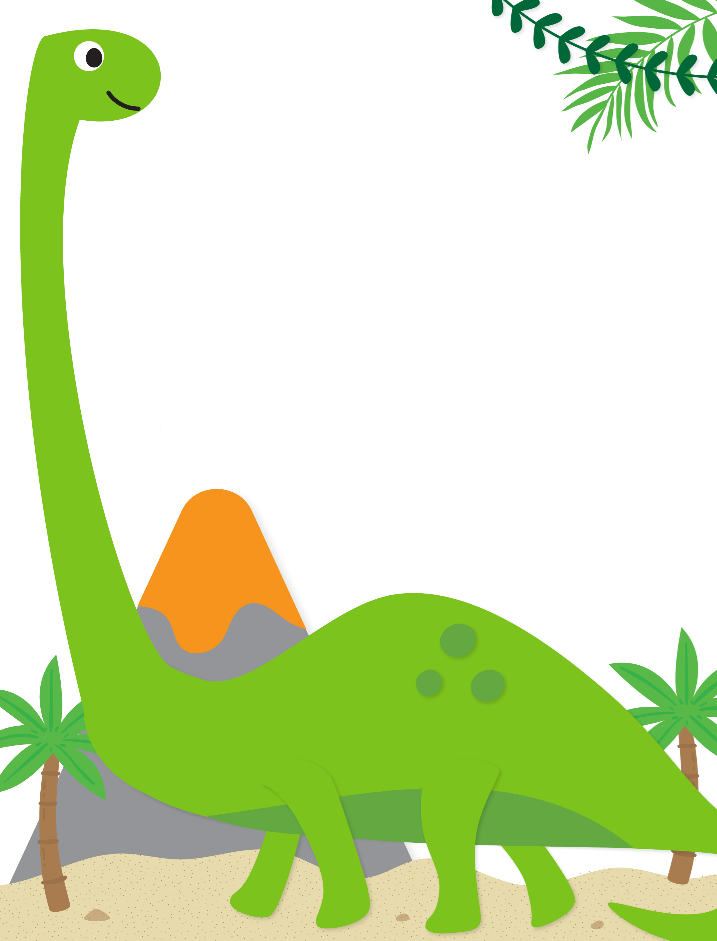 green long-neck dinosaur
