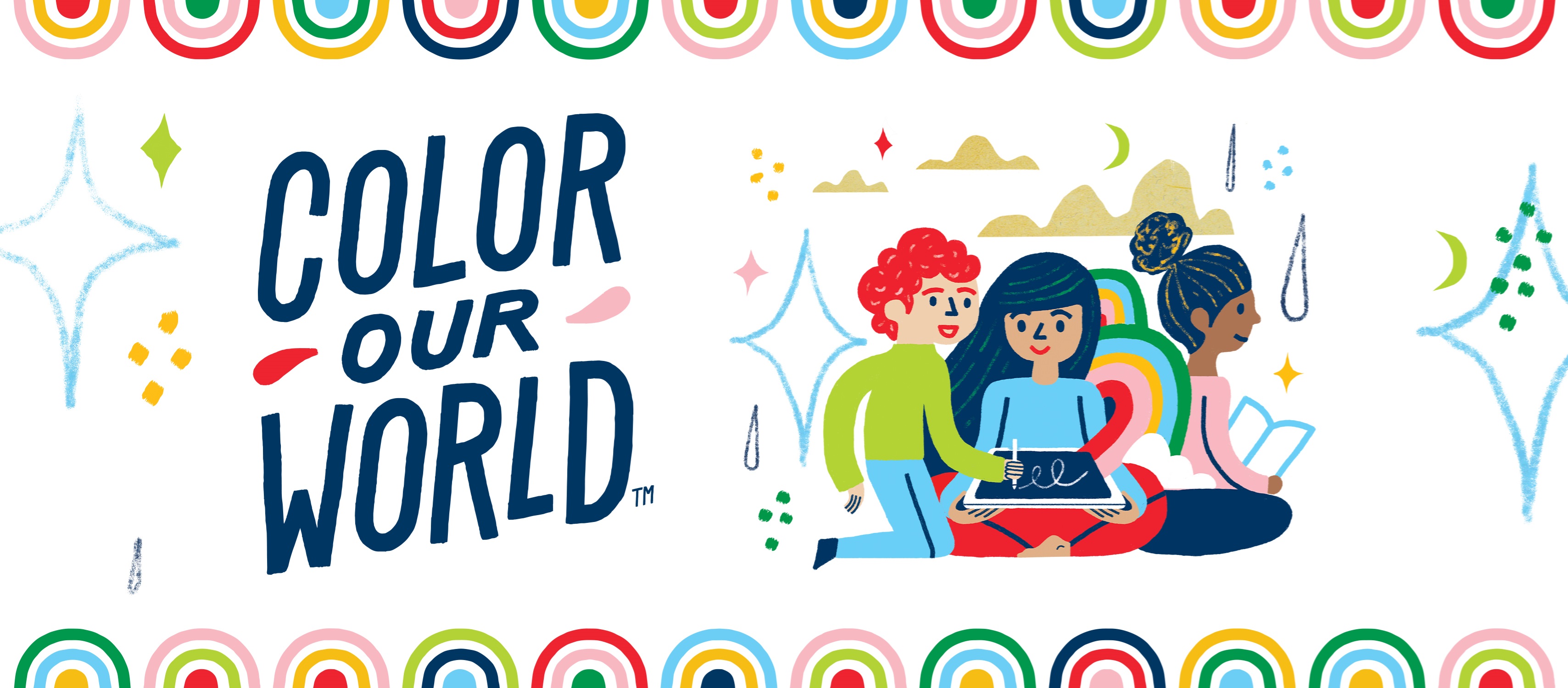 Color our world banner and logo