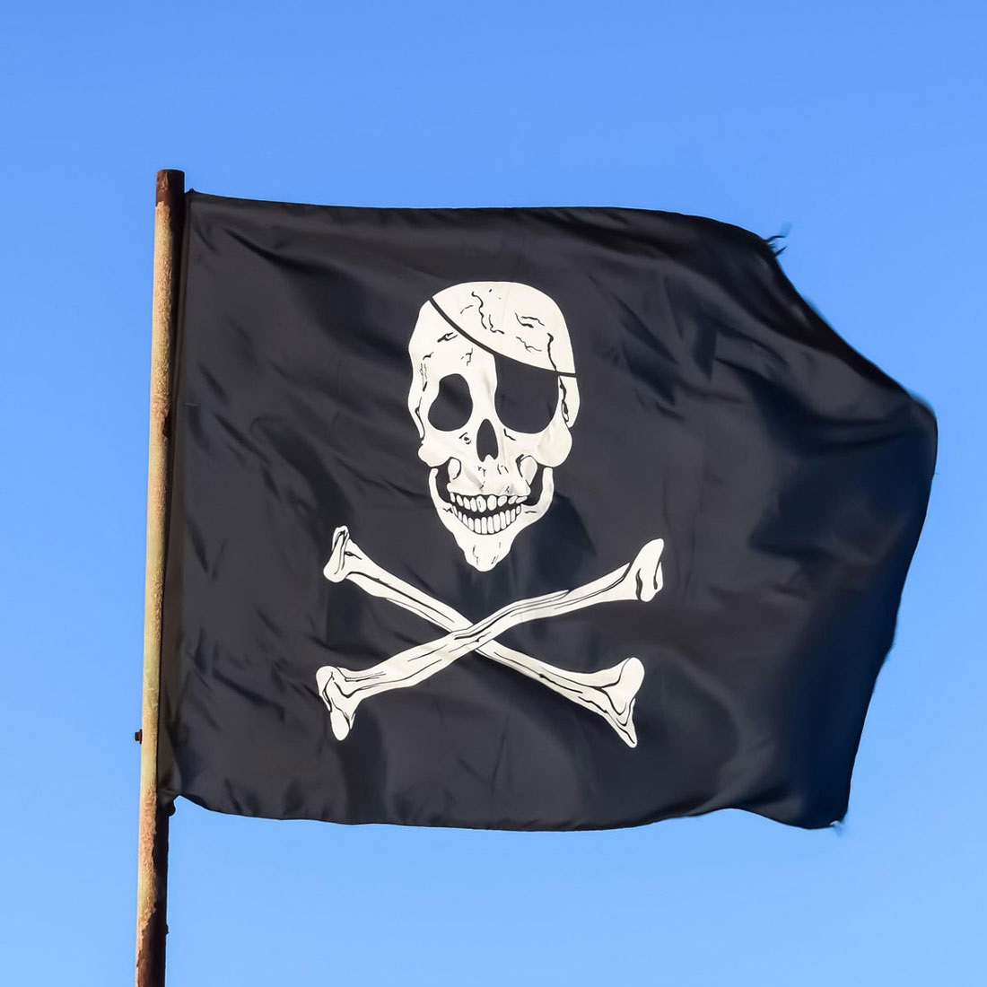 A pirate flag for our fun Pirate Nerf event!