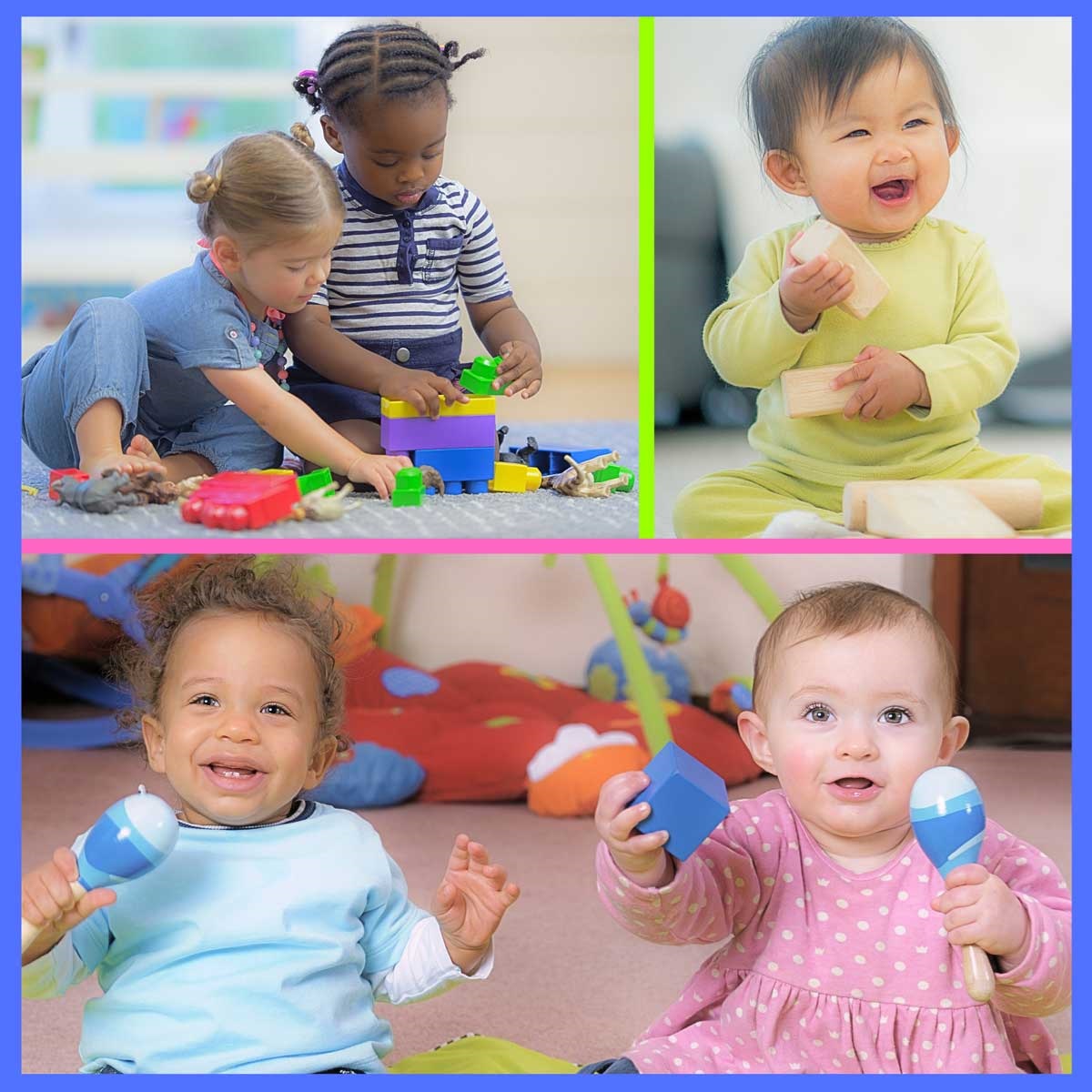 toddlers playing and having interactive fun