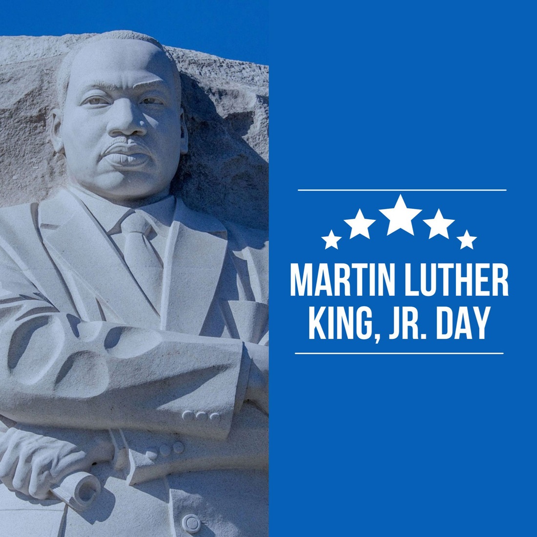Statue of Martin Luther King, Jr. as we celebrate Martin Luther King, Jr. Day