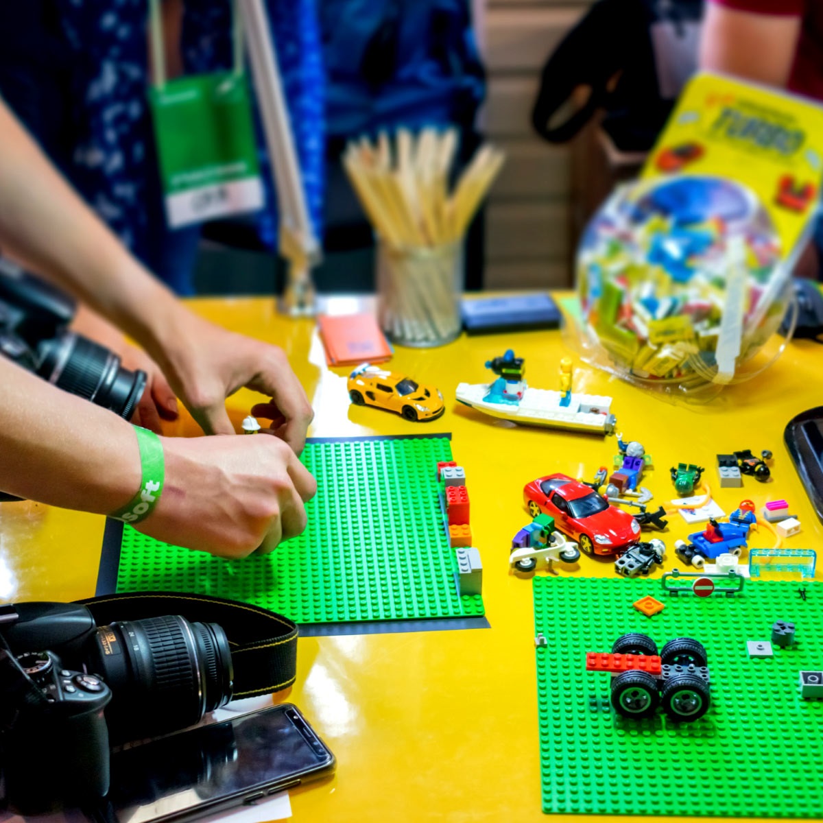 A person working on a stop motion film