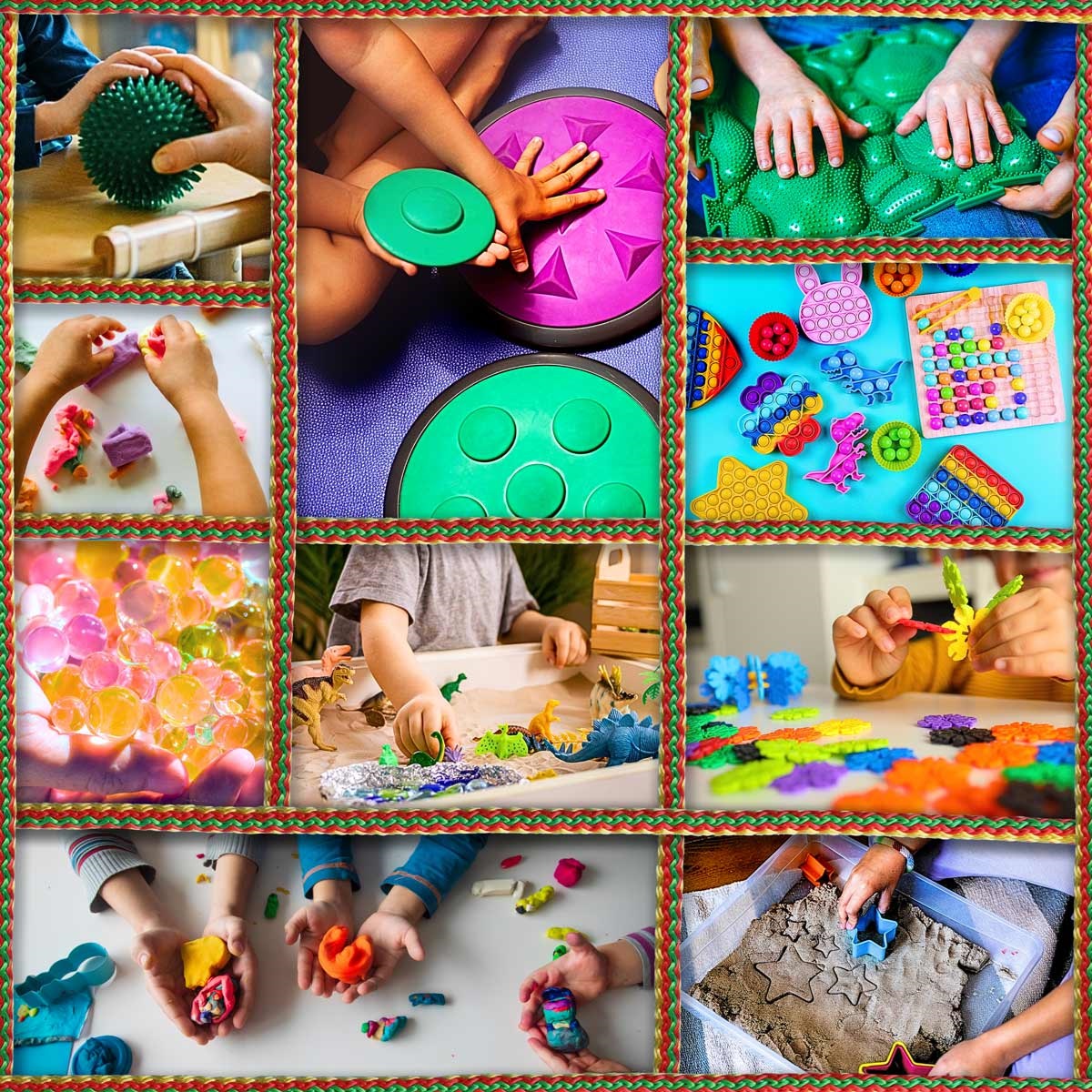 montage of art activities for children