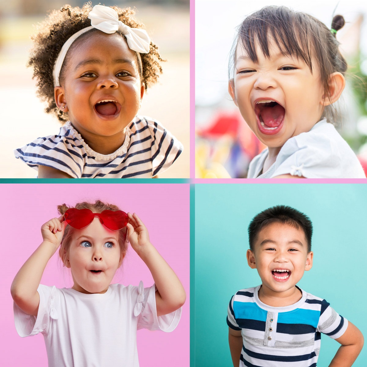 Little happy, pre-schoolers.