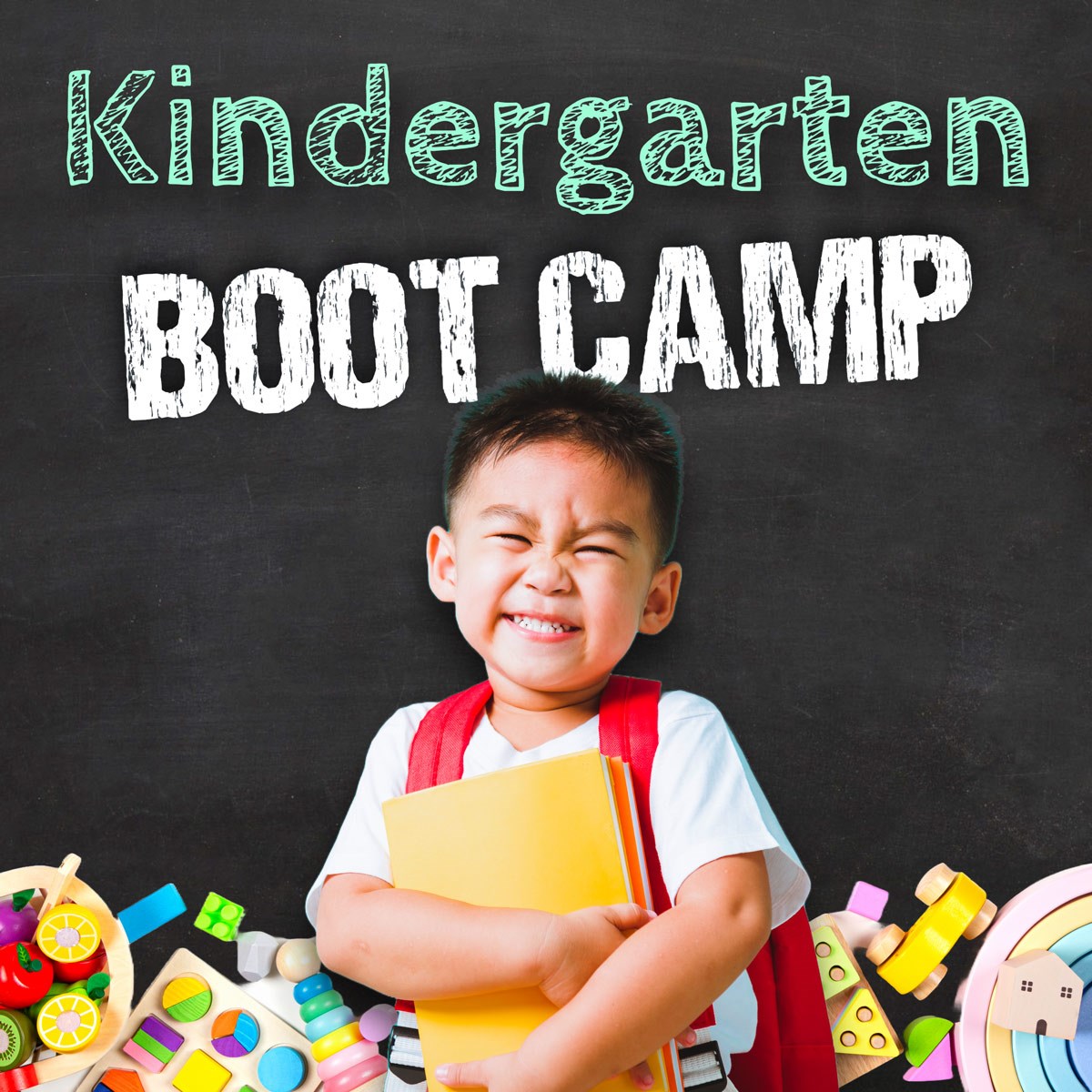 Cute 5 year old, learning about kindergarten at our Kindergarten Boot Camp.