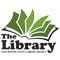 Library logo - green open book