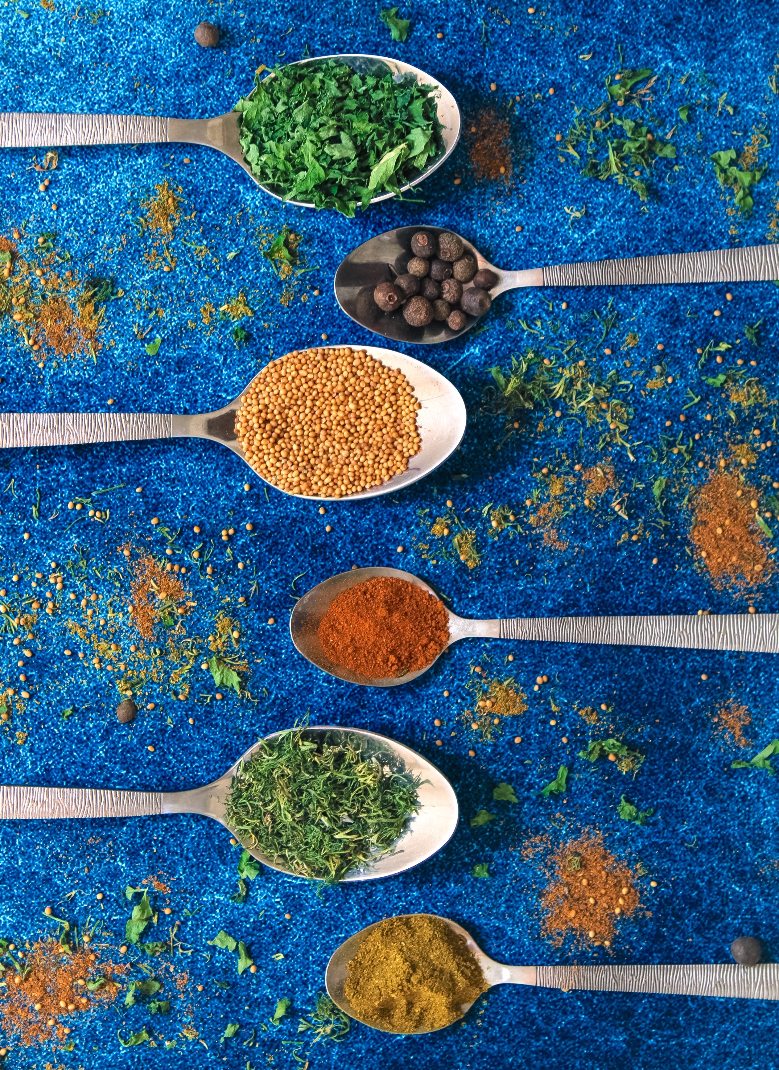 Spoons Full of Different Spices
