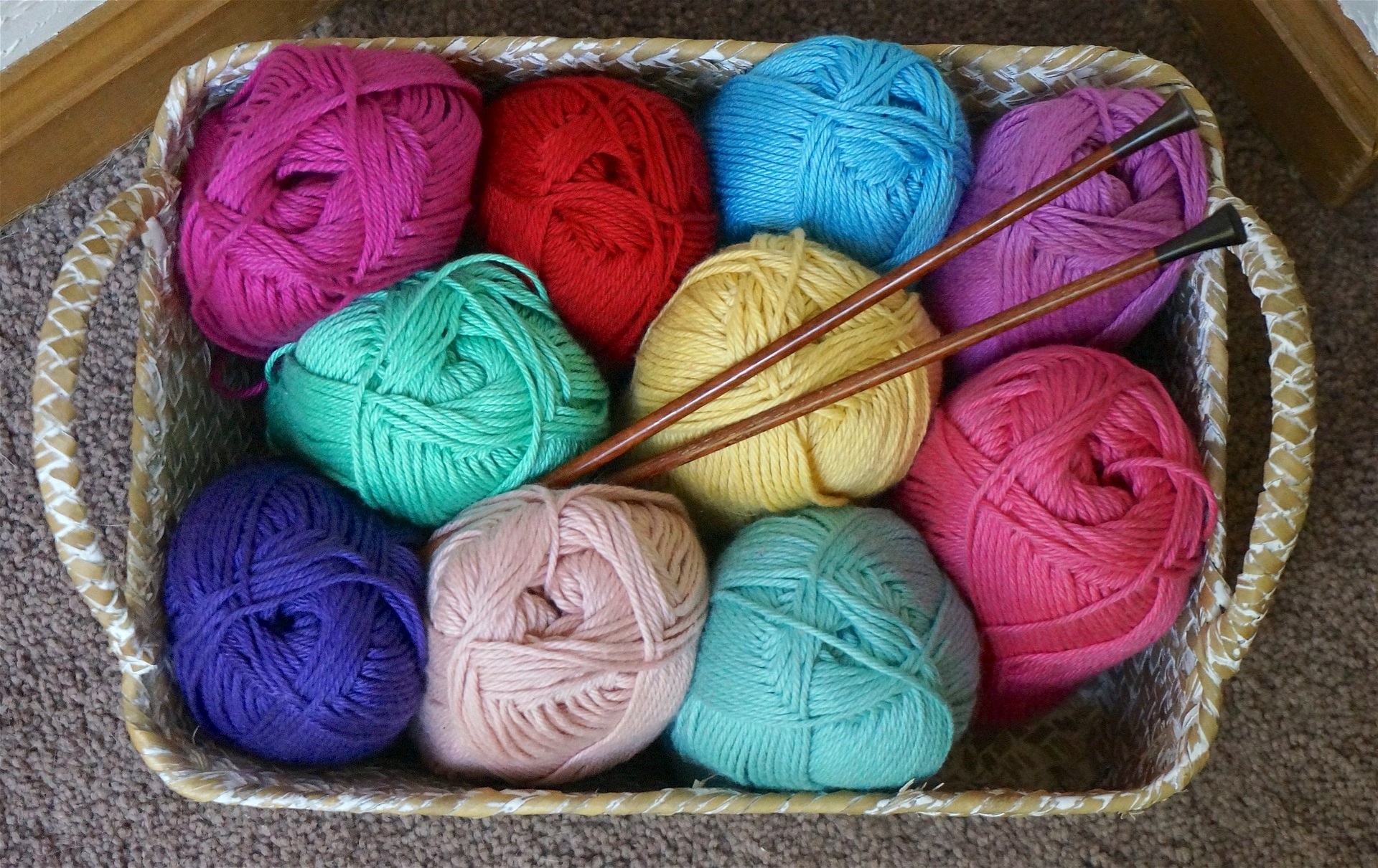 Basket of yarn
