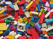 Close-up Shot of a Pile of Blocks
